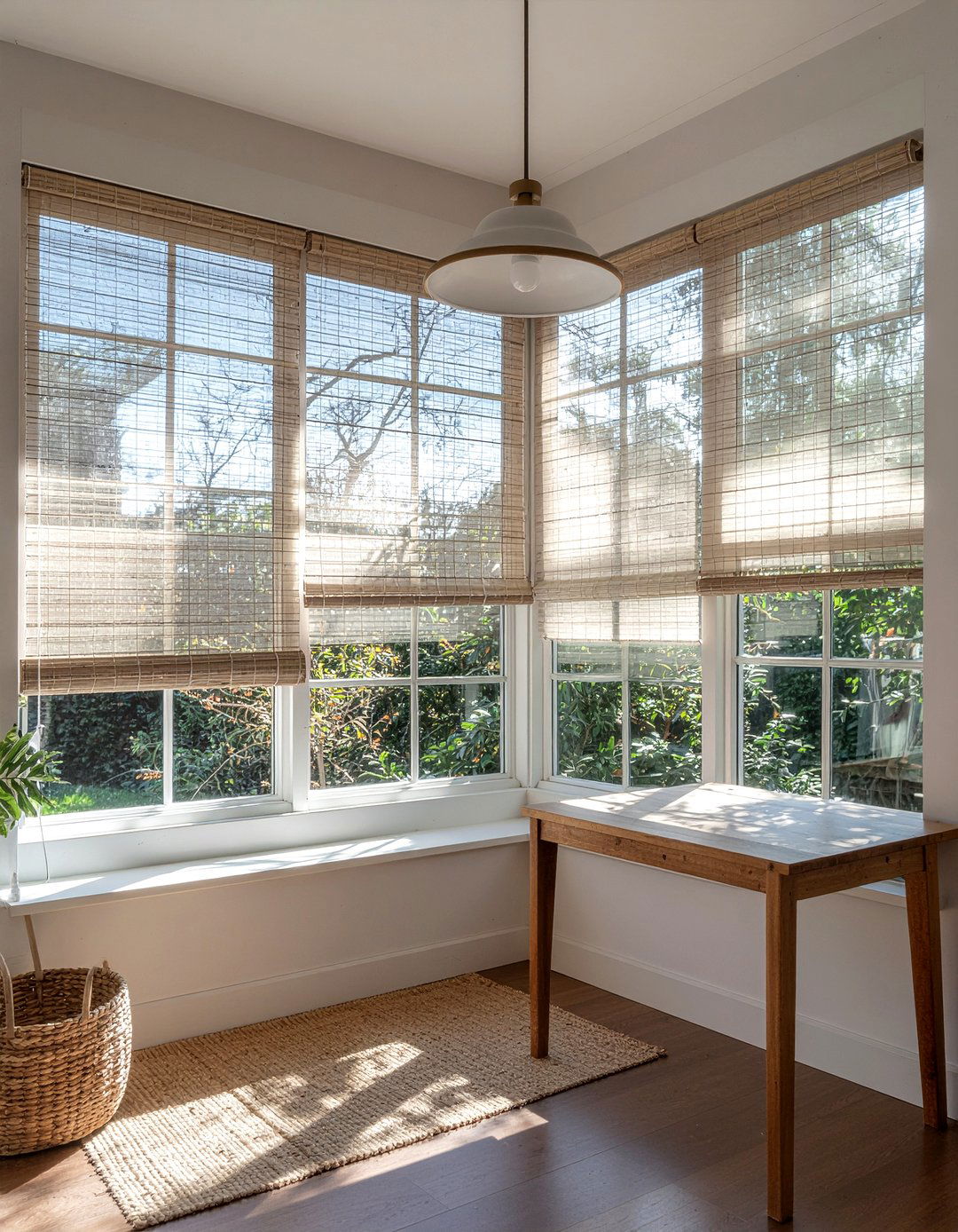 Bamboo Roll Up Blinds - 30 dining room blinds ideas