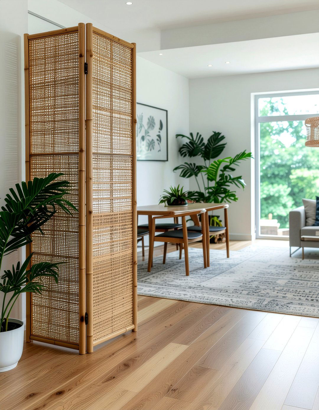 Bamboo Room Divider - 30 garden-inspired dining room ideas