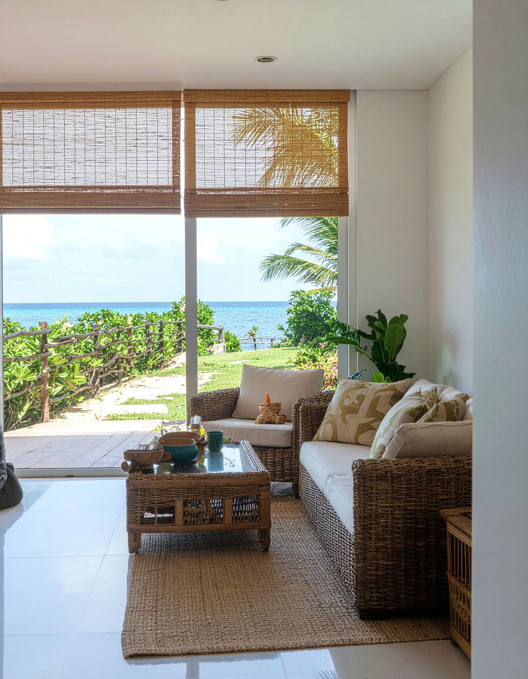 Bamboo Shades - 30 Caribbean living room ideas