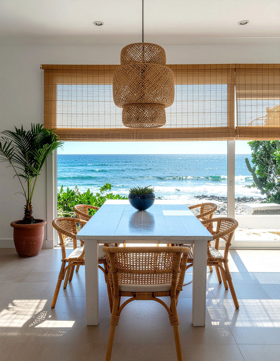 Bamboo Shades - 30 dining room blinds ideas