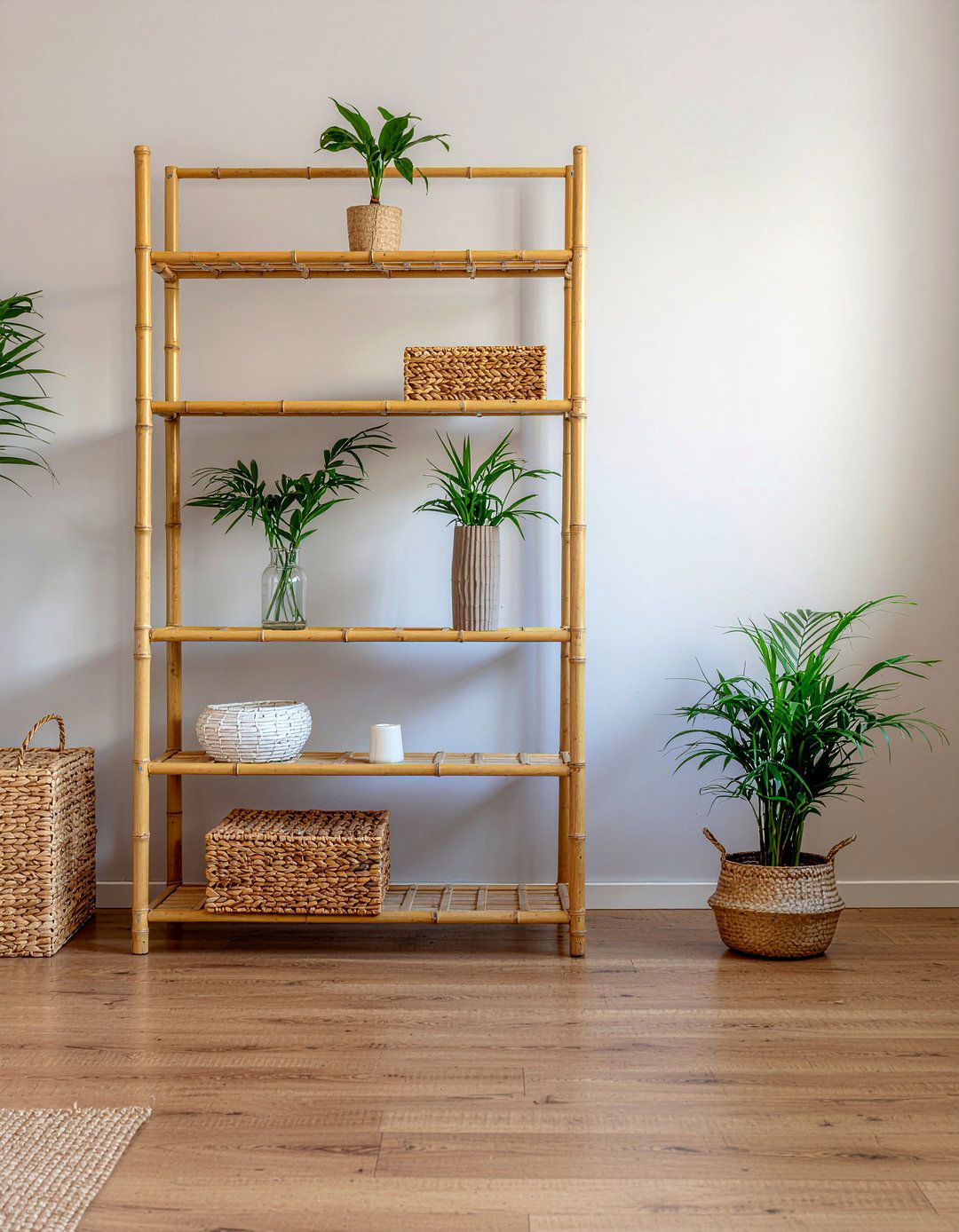 Bamboo Shelf Room Partition - 30 living room bookshelf dividers