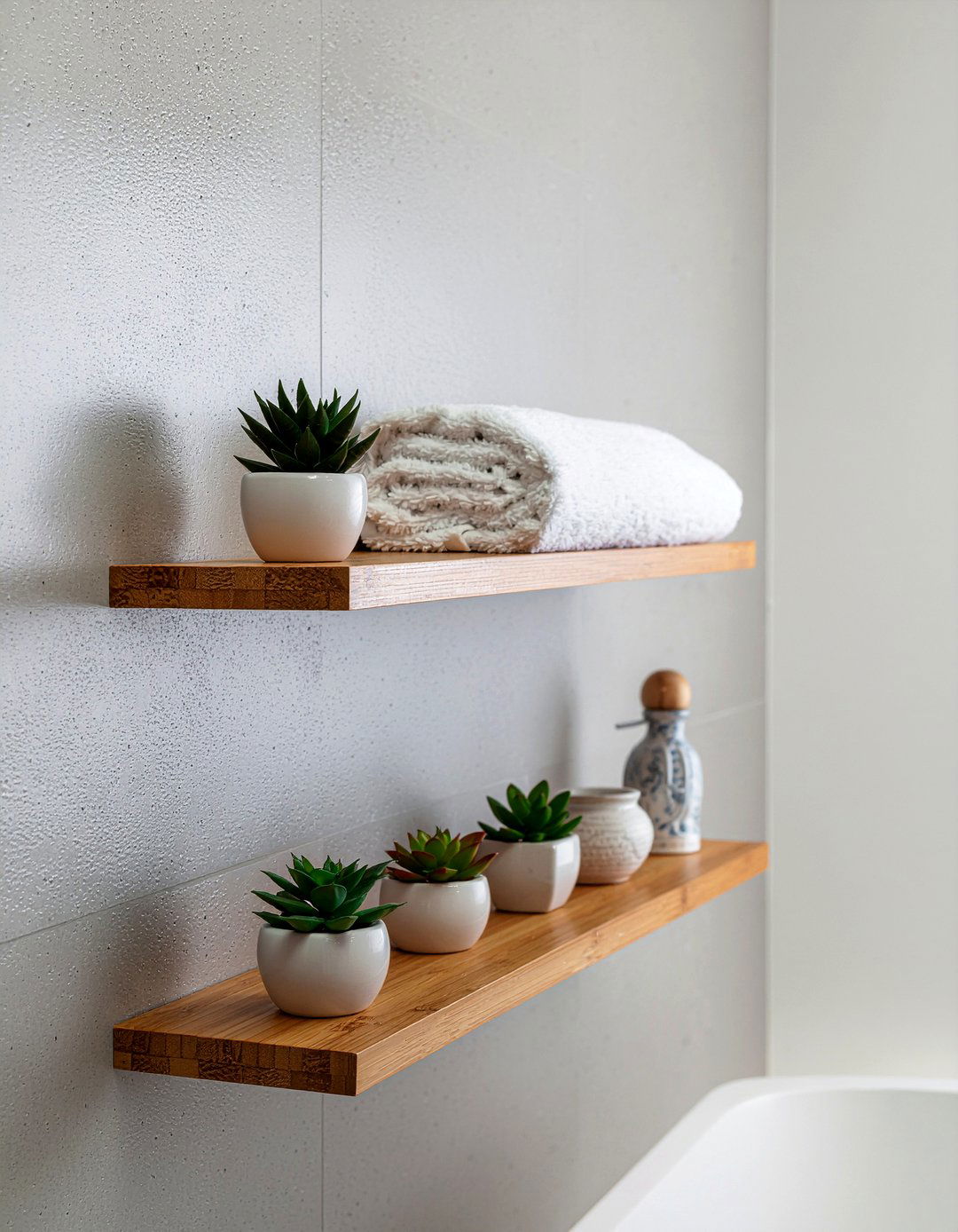 Bamboo Shelves For Wall Decor - 30 bamboo bathroom ideas