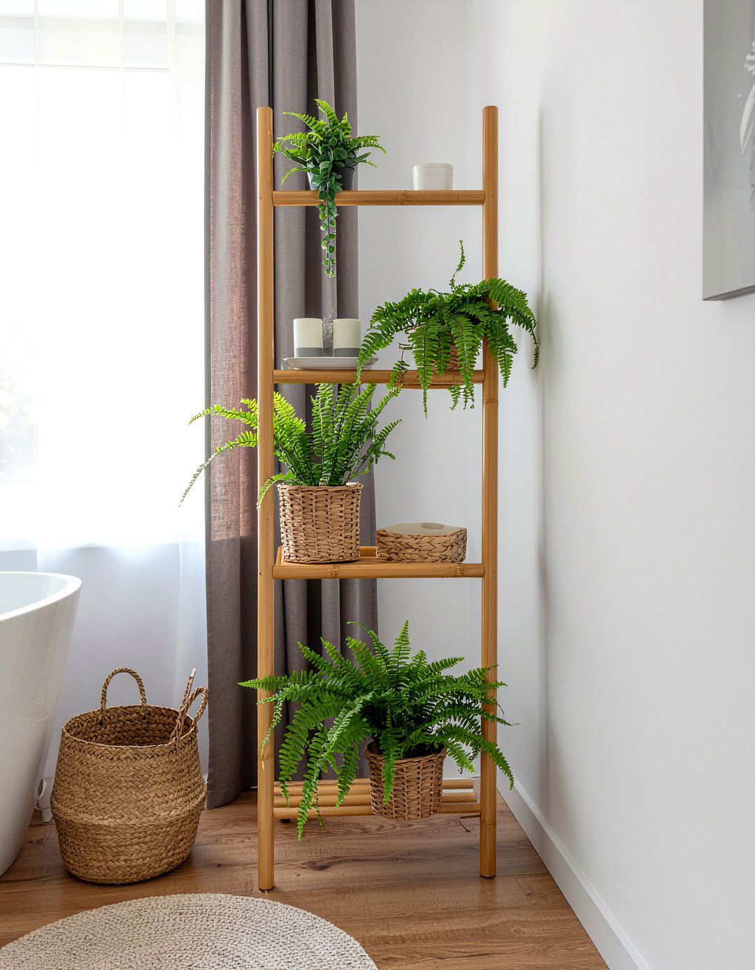 Bamboo Stand For Indoor Plants - 30 bamboo bathroom ideas