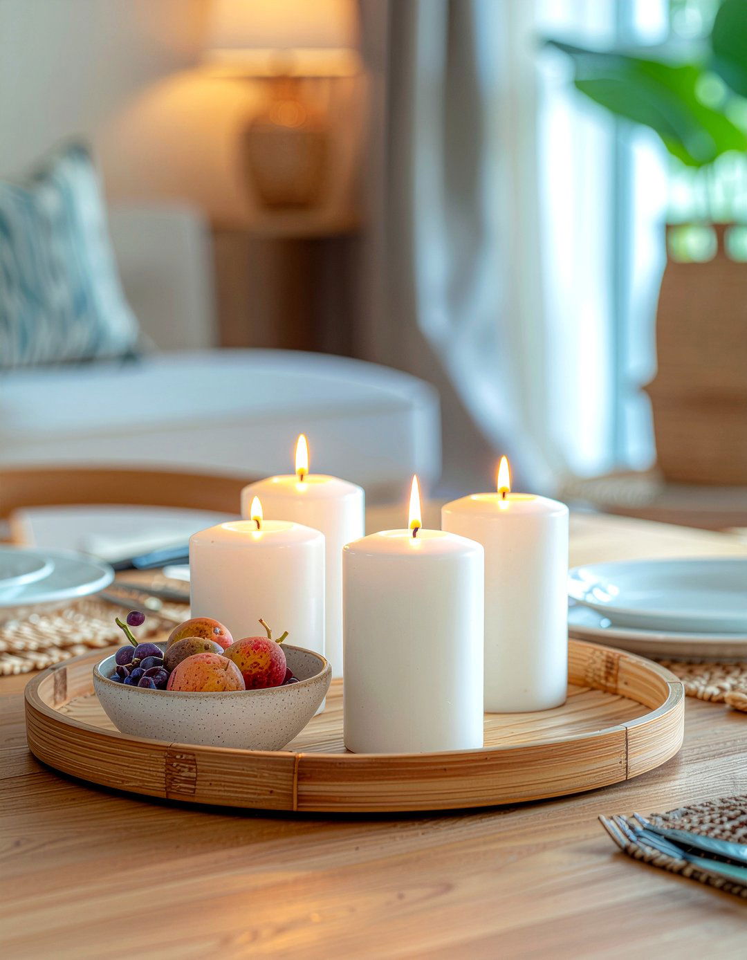 Bamboo Tray Decor - 30 bamboo dining room ideas