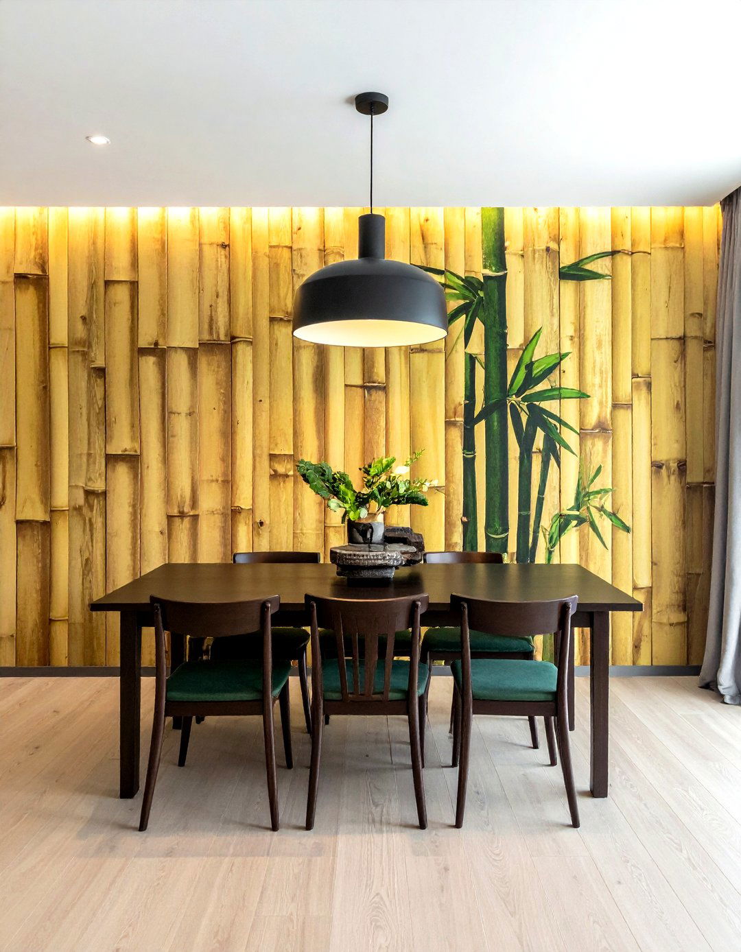 Bamboo Wall Decor - 30 Thai dining room ideas