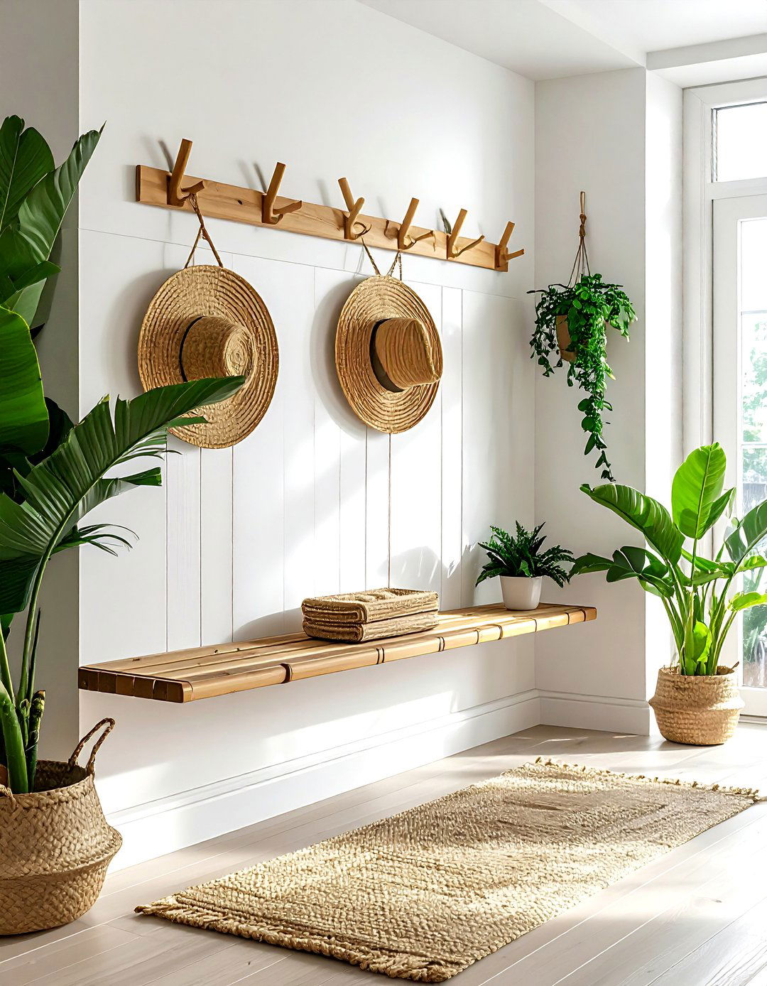 Bamboo Wall Hooks - 30 mudroom hook ideas