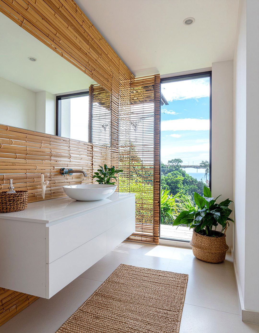 Bamboo Wall Paneling Bathroom - 30 resort bathroom ideas