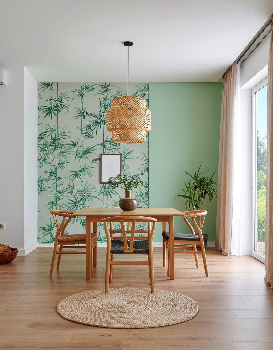 Bamboo Wallpaper - 30 bamboo dining room ideas