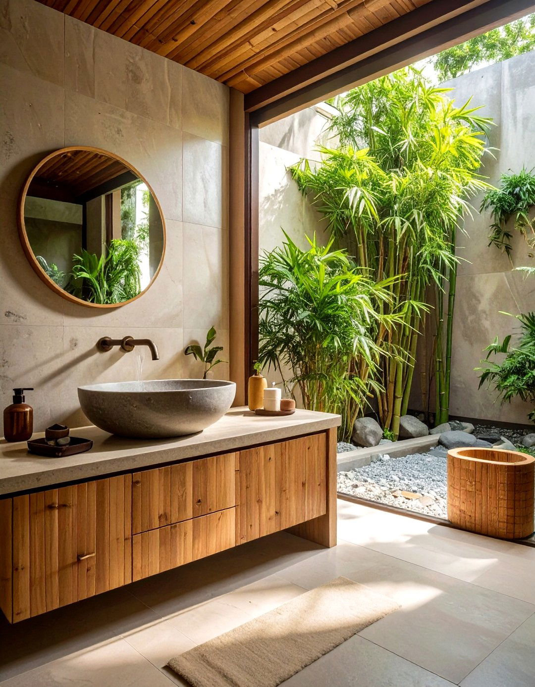 Bamboo Waterfall Faucet - 30 waterfall faucet ideas