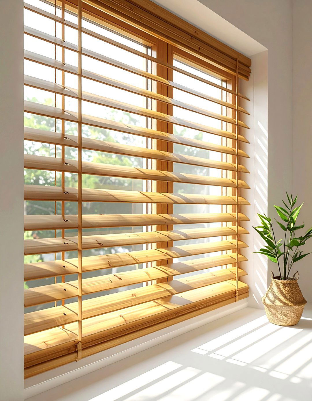 Bamboo Window Blind - 30 Japanese minimalist decor ideas