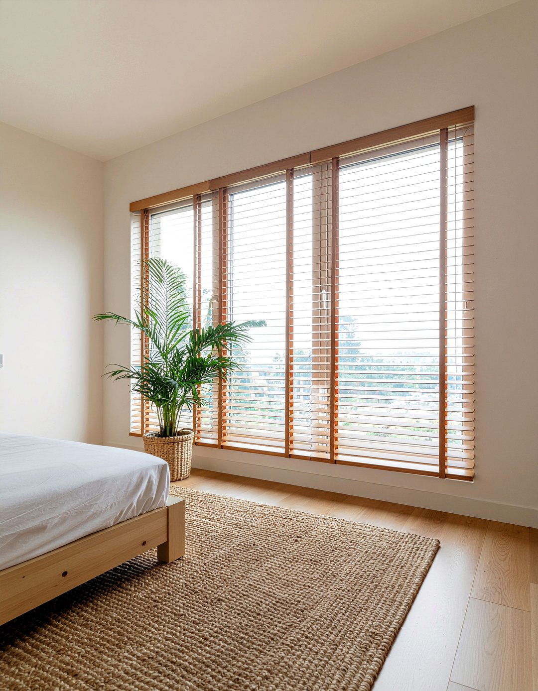 Bamboo Window Blind - 30 woven bedroom ideas