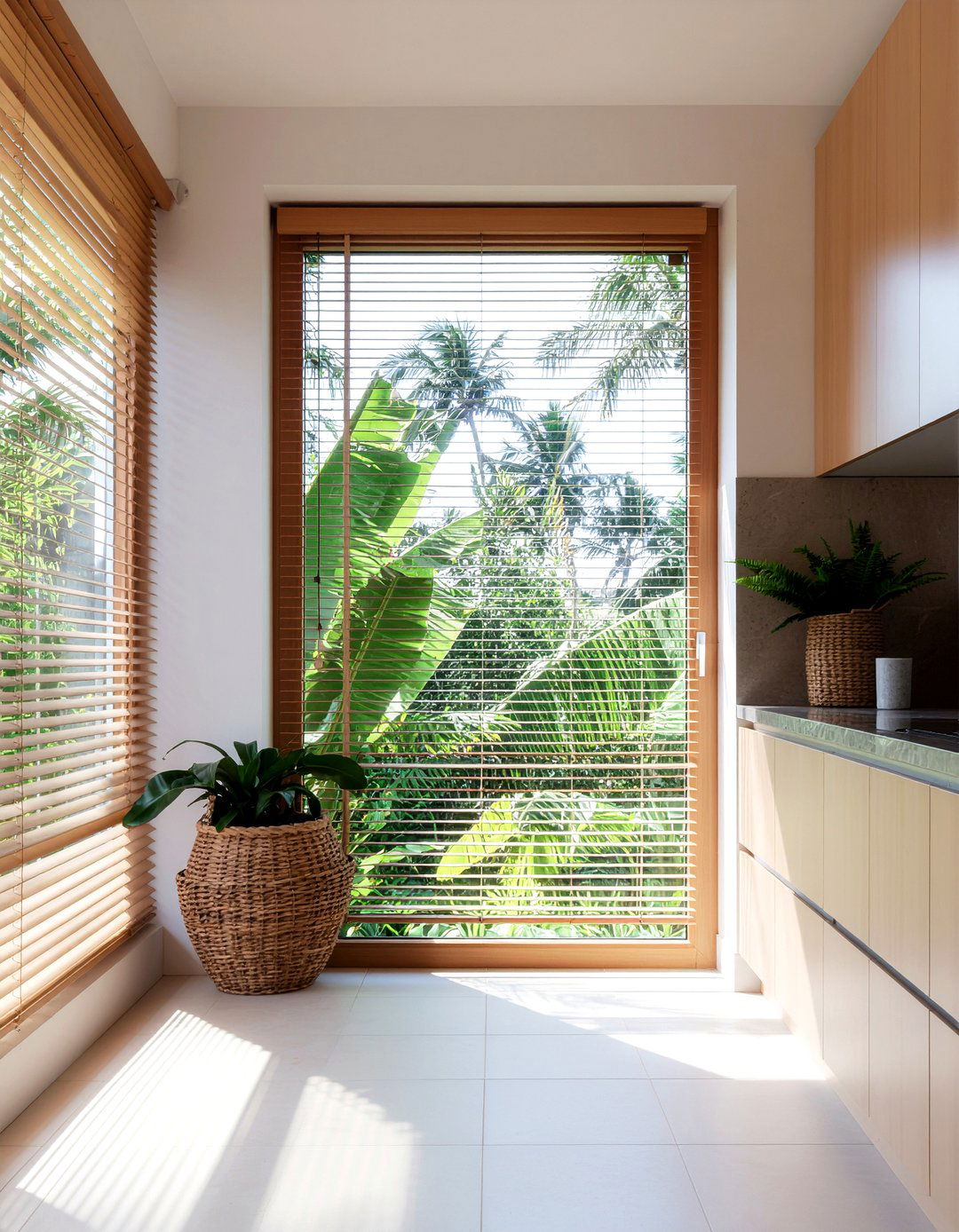 Bamboo Window Blinds - 30 kitchen curtain ideas