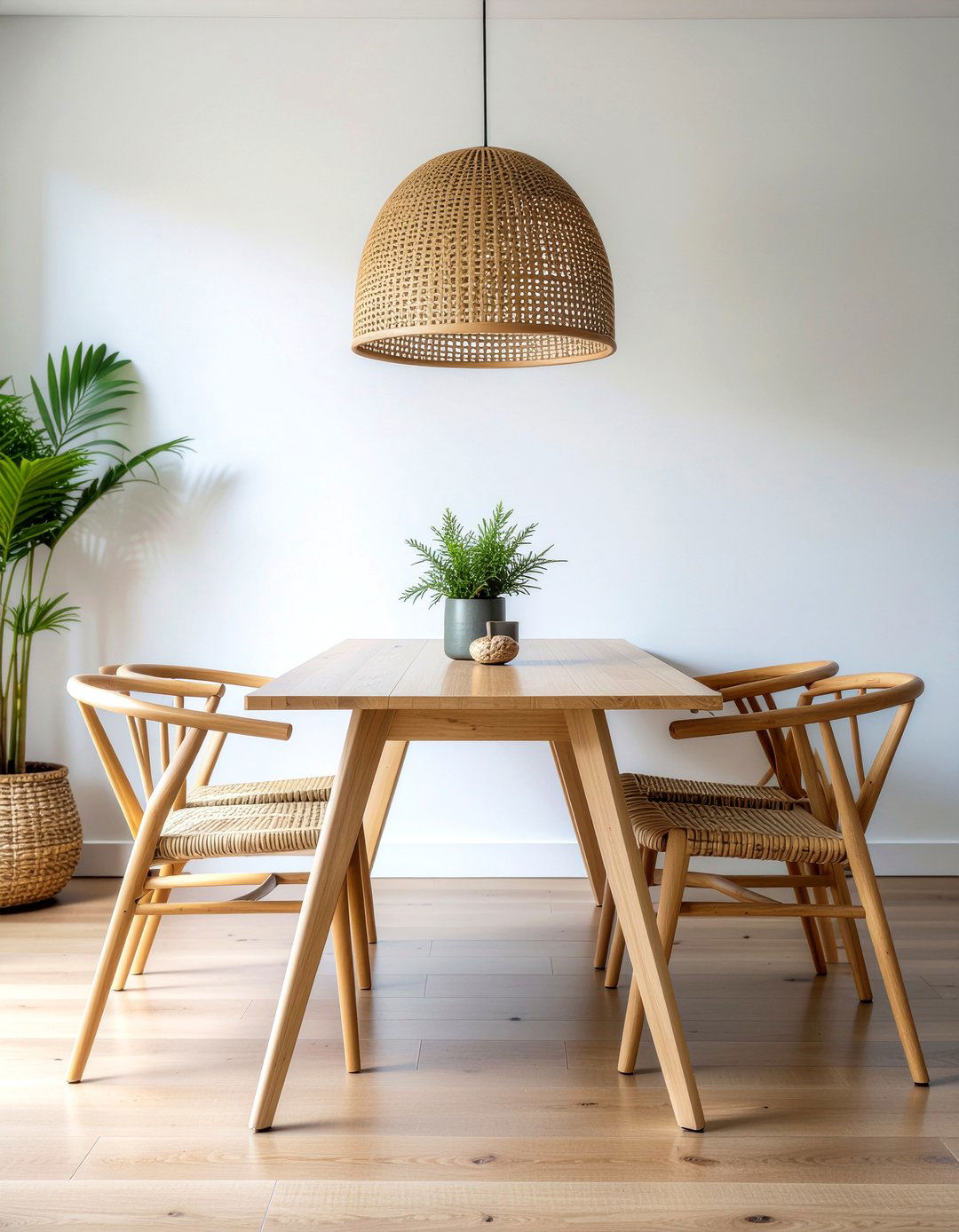 Bamboo Wishbone Chair - 30 bamboo dining room ideas