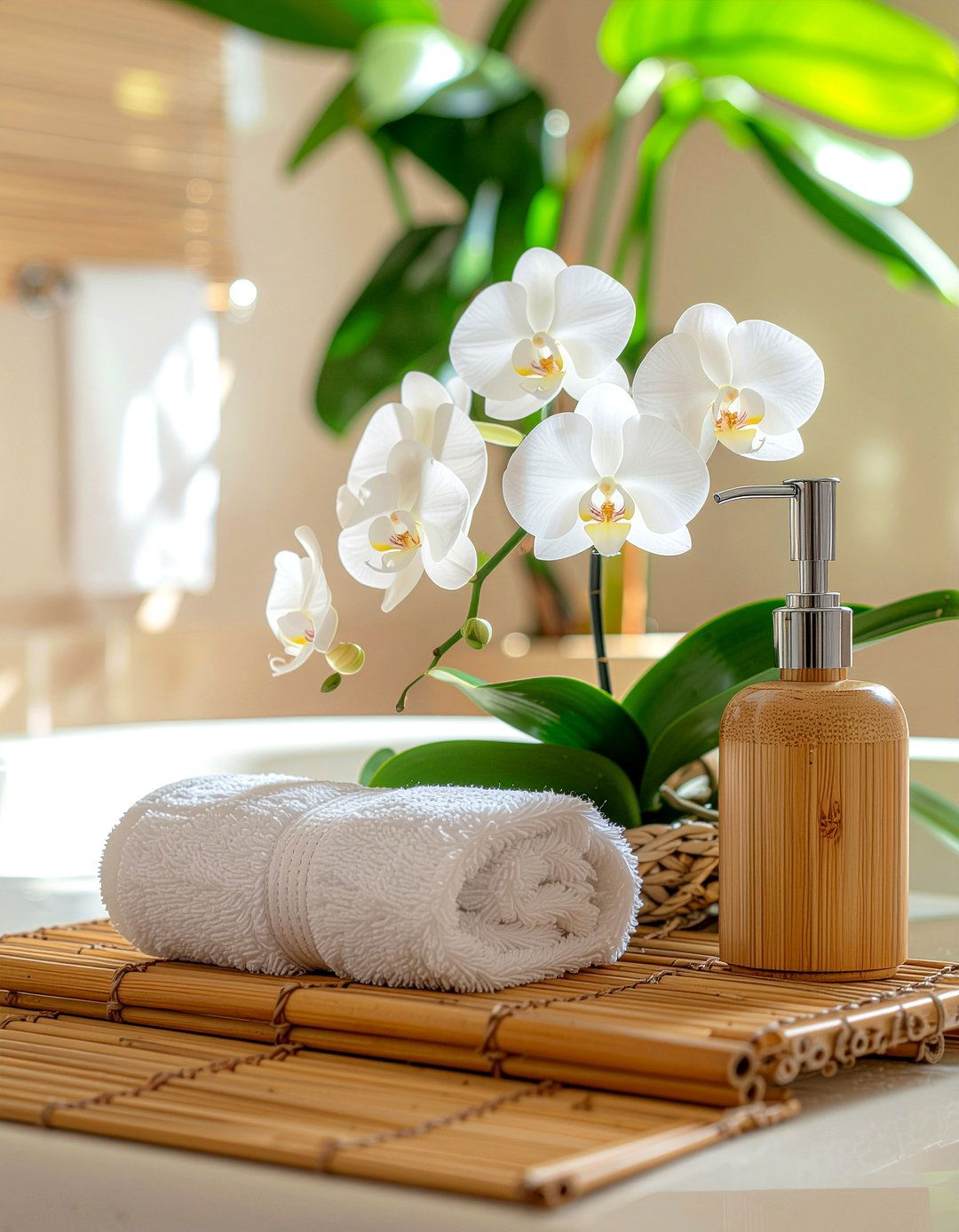 Bamboo and orchid bathroom - 30 bathroom orchid ideas