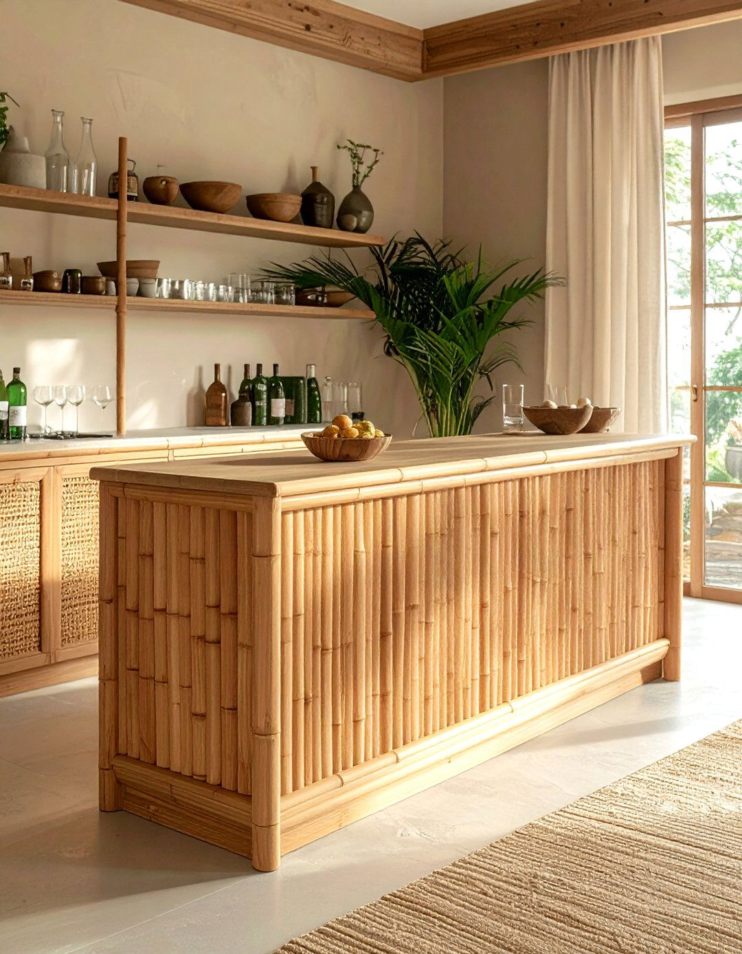 Bamboo bar cabinet - 30 dining room bar cabinet ideas