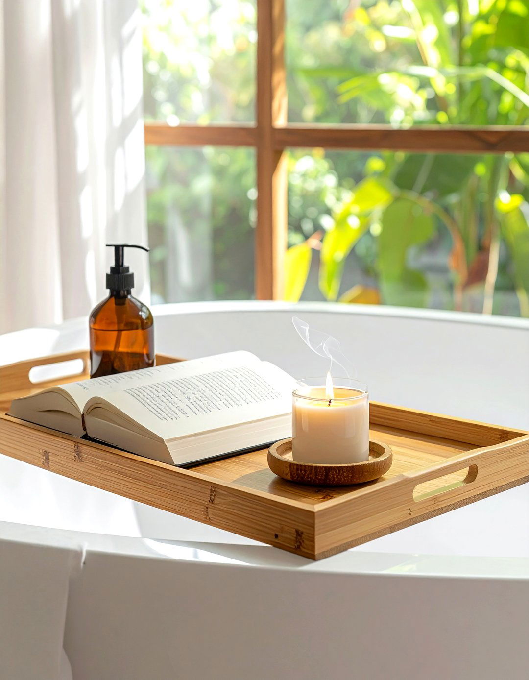 Bamboo bath tray - 30 bathroom shopping list ideas