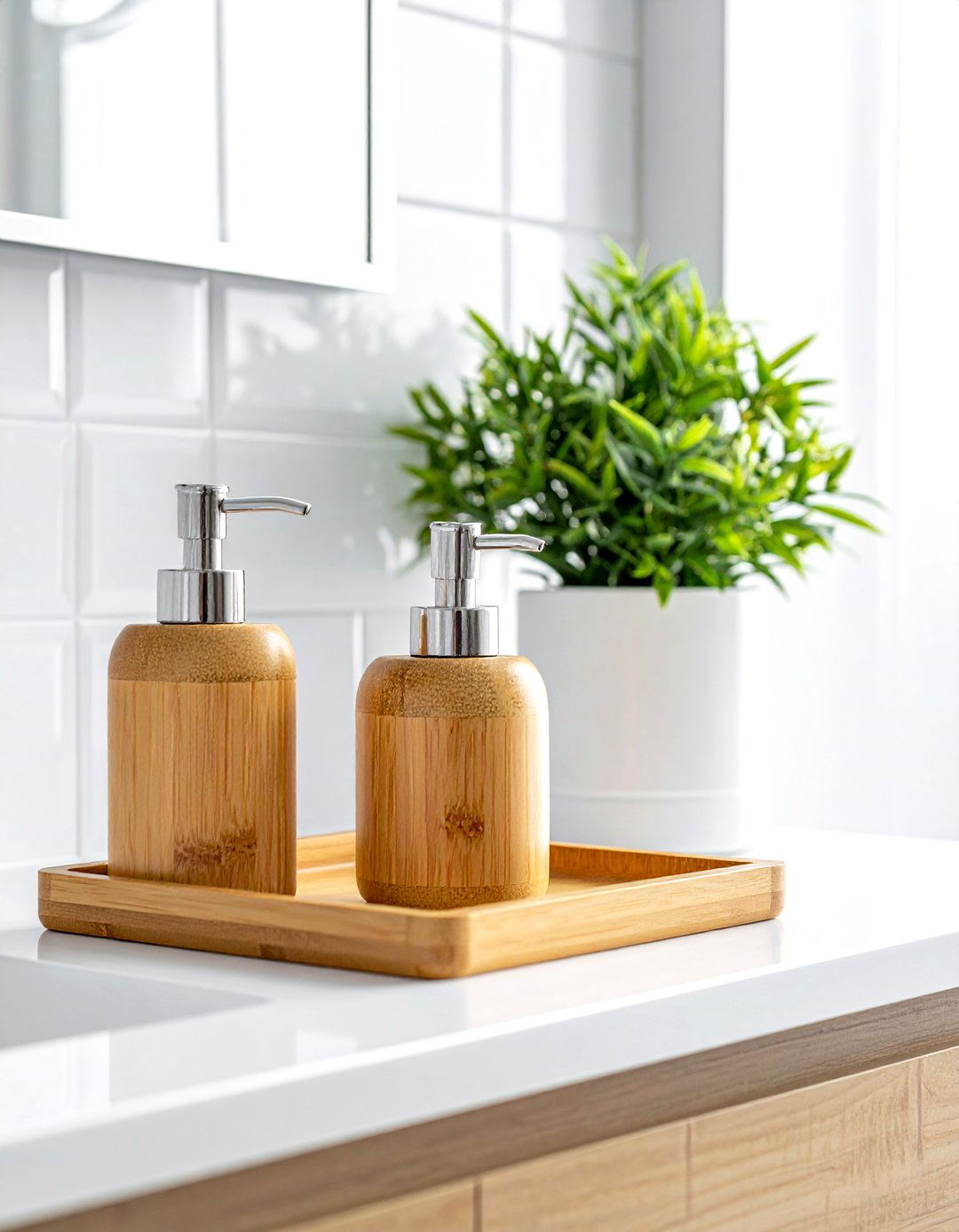 Bamboo bathroom accessories white - 30 white and wood bathroom ideas