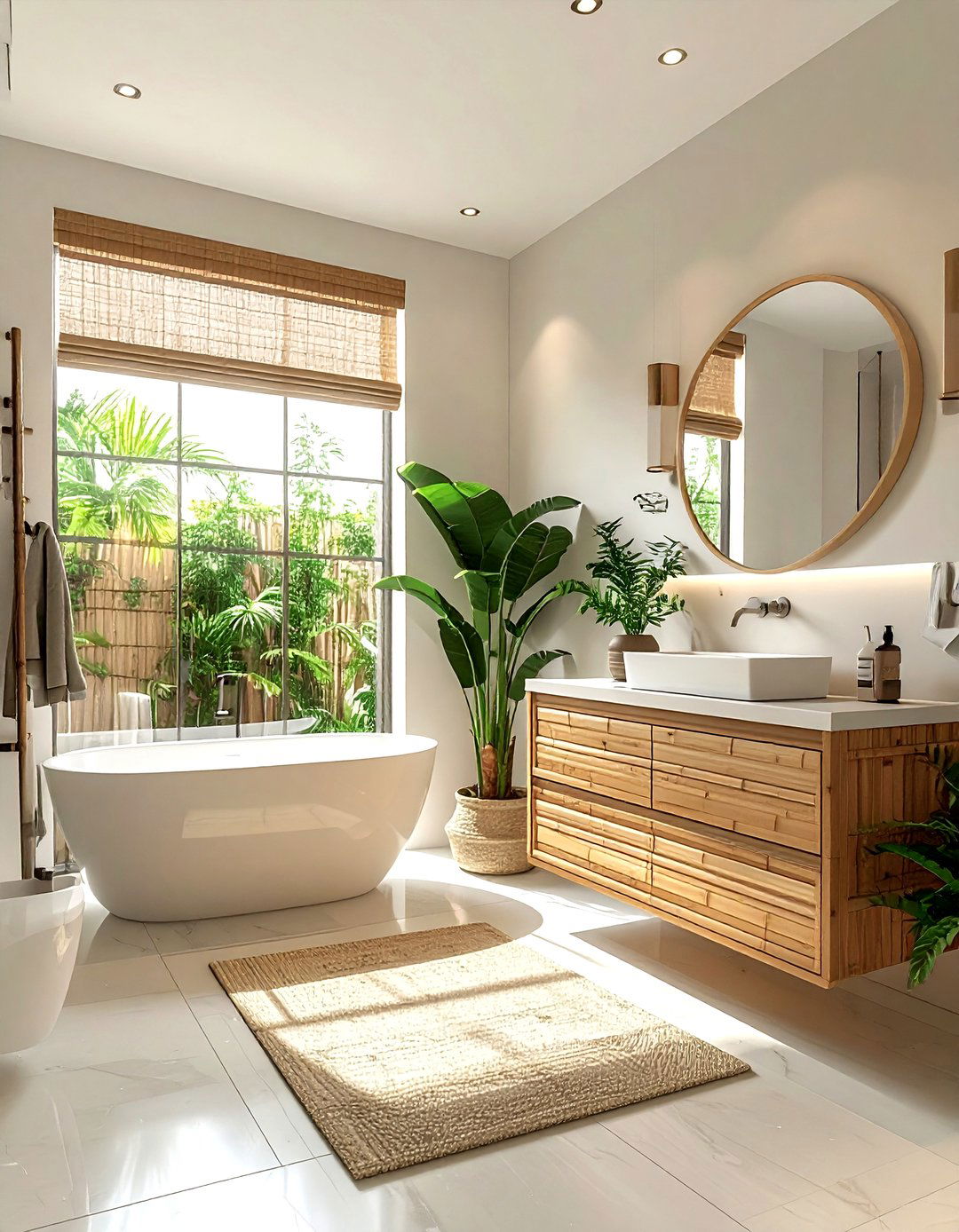 Bamboo bathroom decor - 30 wood accent bathroom ideas