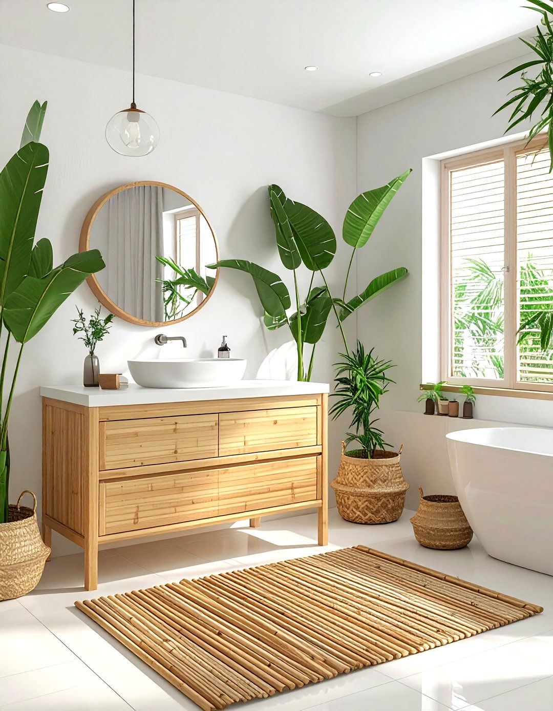 Bamboo bathroom decor - 30 zen bathroom ideas