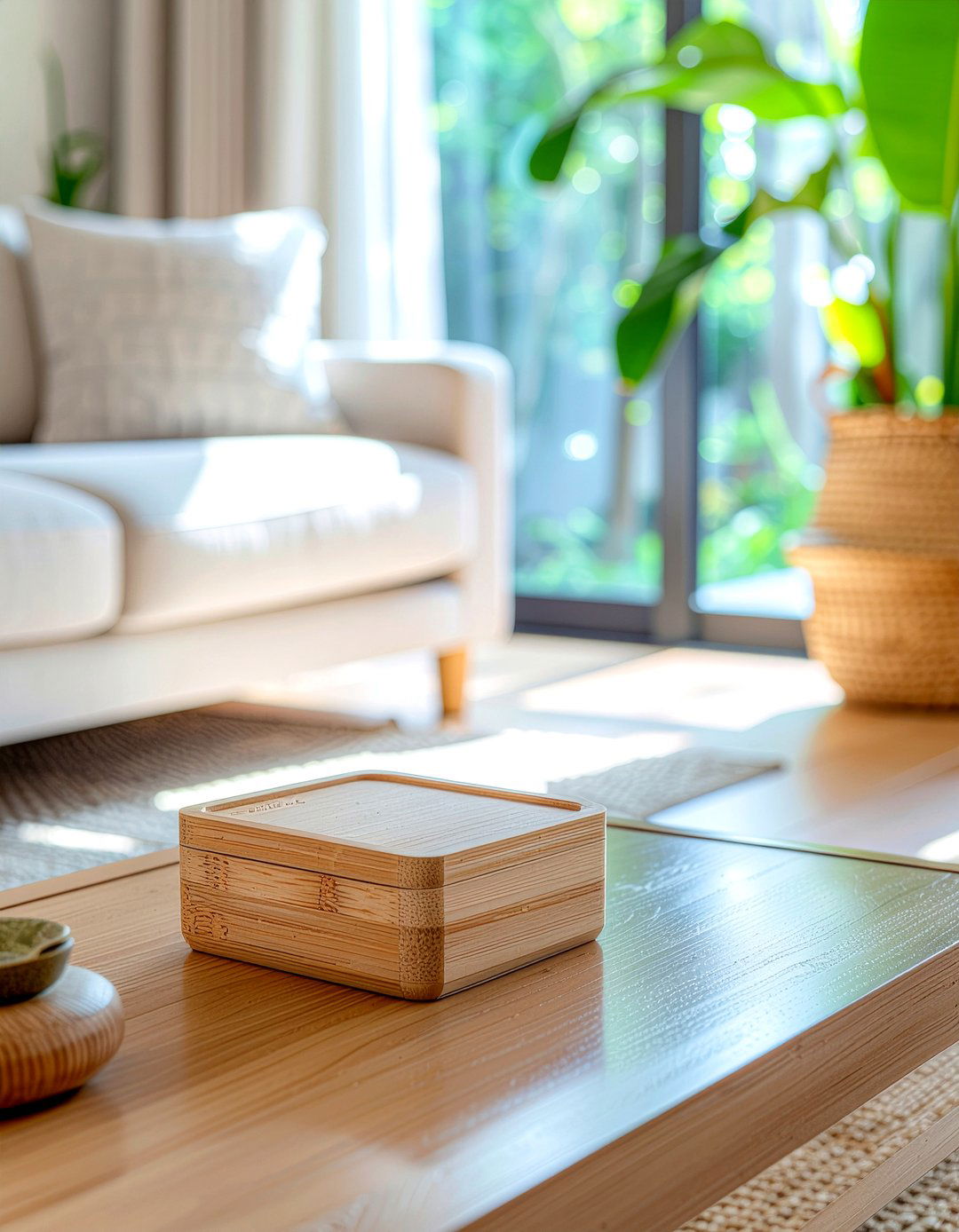 Bamboo box with lid - 30 living room storage box ideas