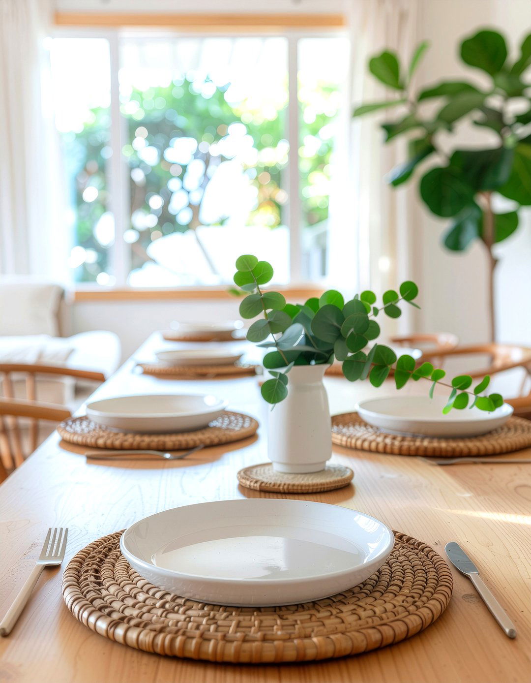 Bamboo charger plates - 30 charger plate dining ideas