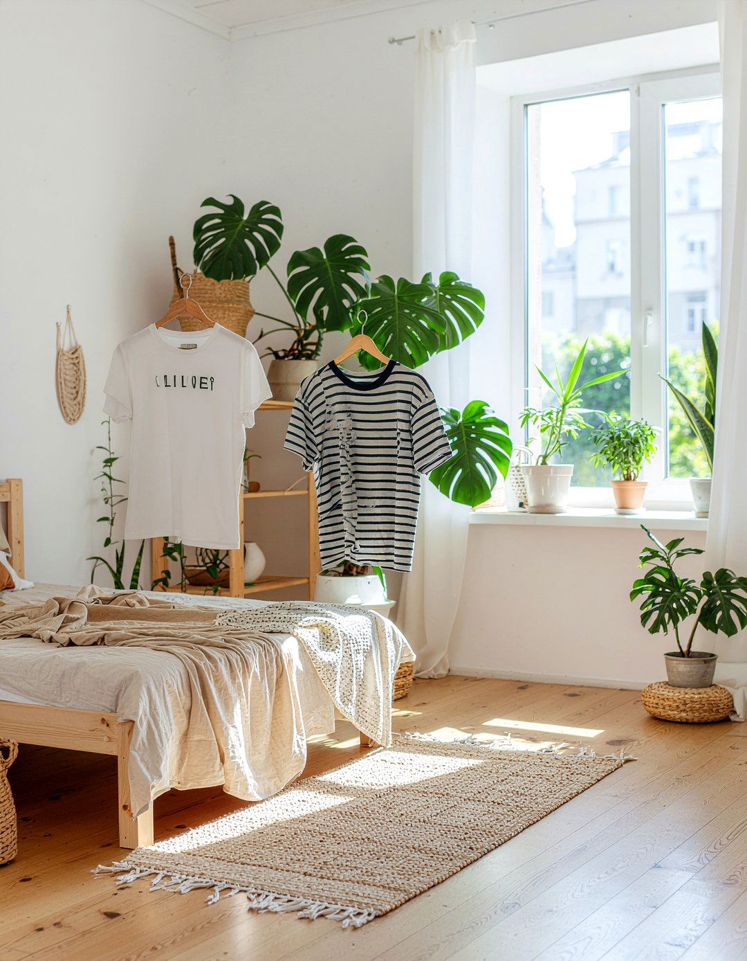 Bamboo clothes hangers - 30 bedroom wooden hangers