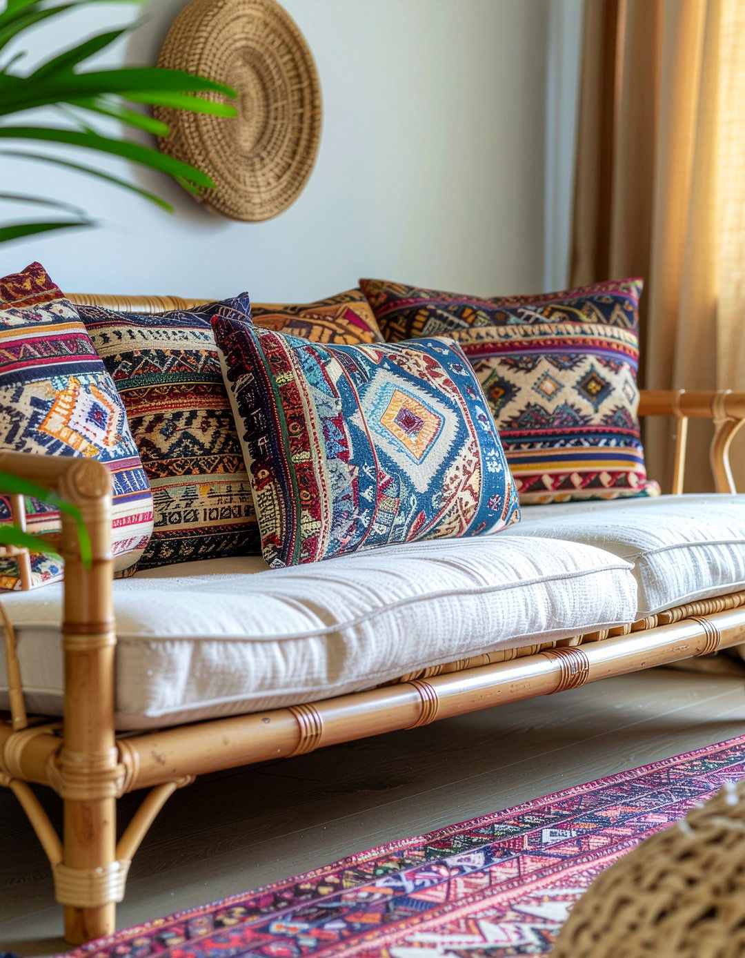 Bamboo daybed sofa - 30 bamboo living room ideas