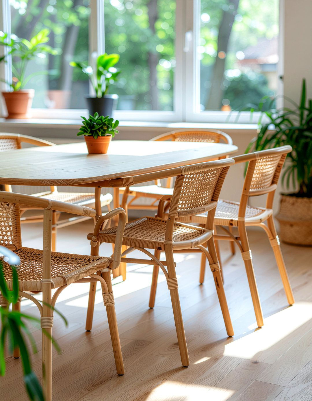 Bamboo dining chairs - 30 environmentally friendly dining room ideas