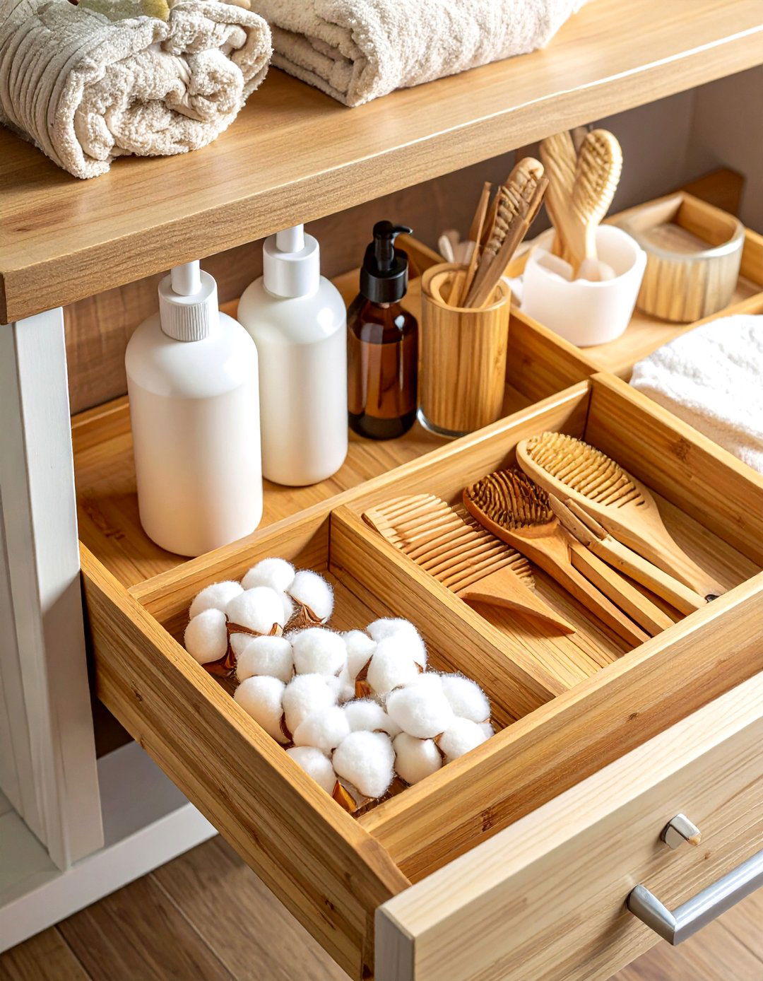 Bamboo drawer organizers - 30 bathroom drawer organization ideas