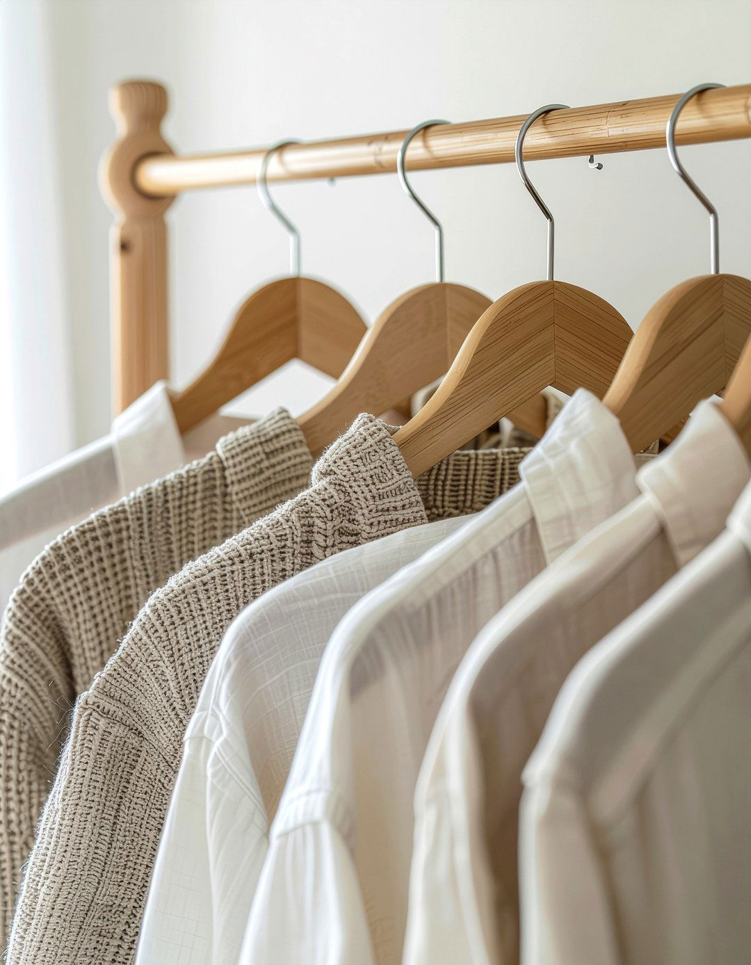 Bamboo eco hangers - 30 bedroom clothes hangers