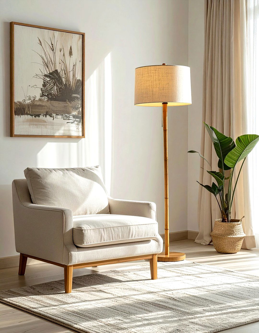Bamboo floor lamp - 30 bamboo decor ideas