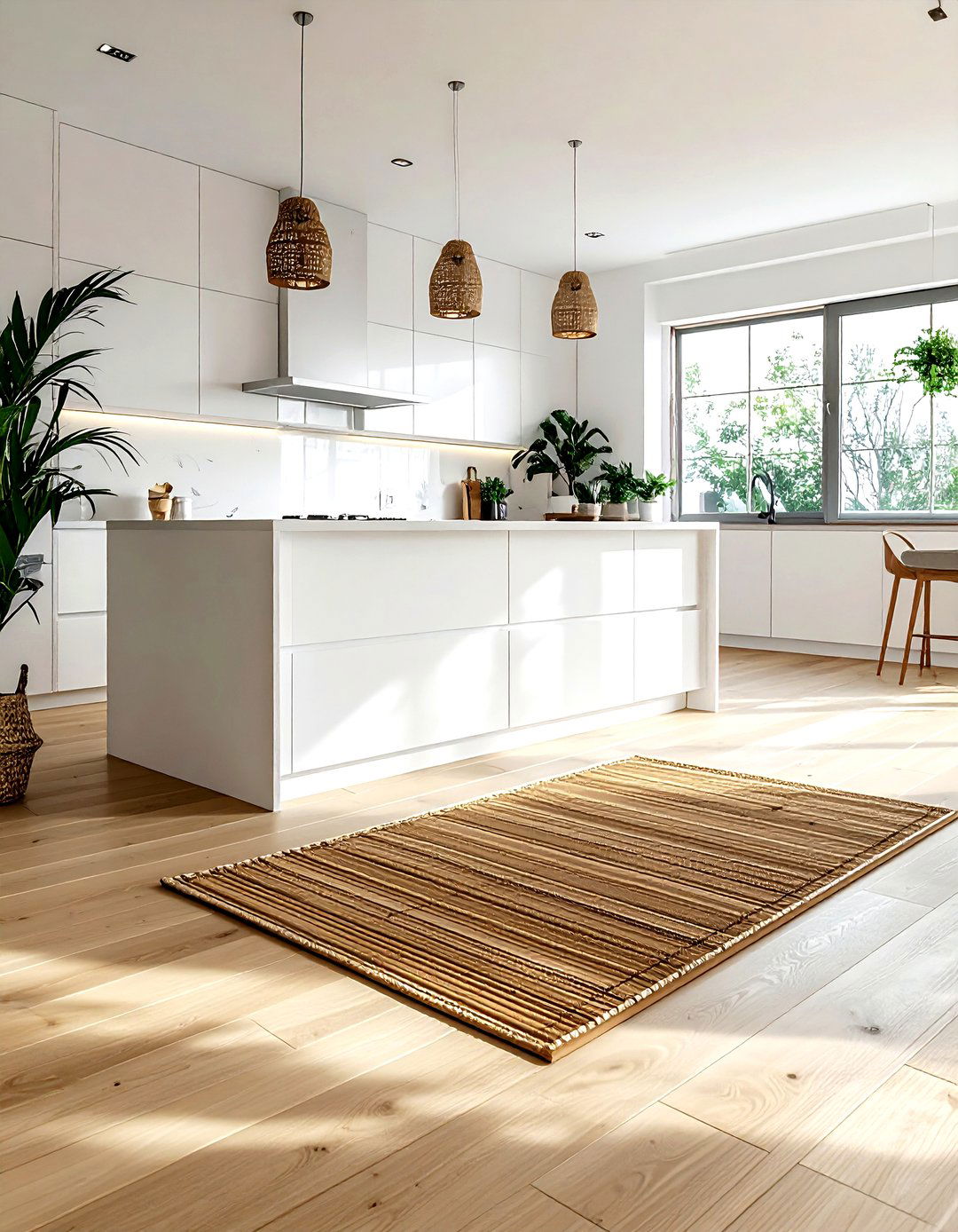 Bamboo floor mat - 30 bamboo decor ideas