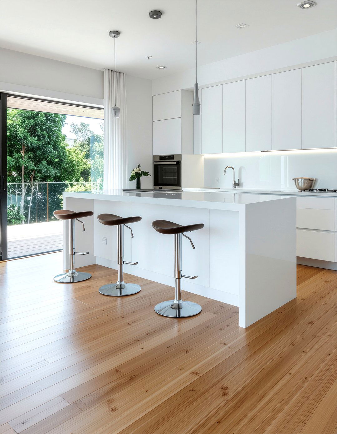 Bamboo flooring - 30 healthy kitchen ideas