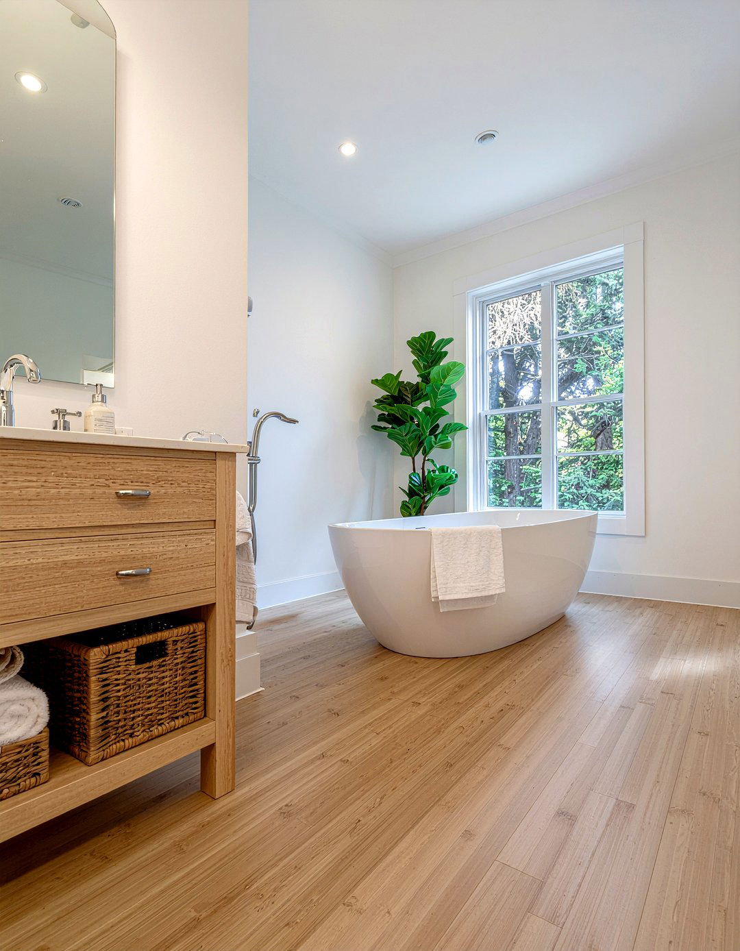 Bamboo flooring bathroom - 30 bathroom floor ideas