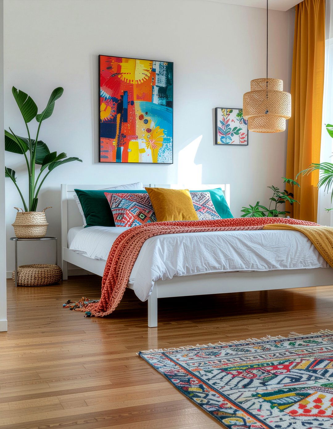 Bamboo flooring with white walls - 30 bedroom bamboo flooring ideas