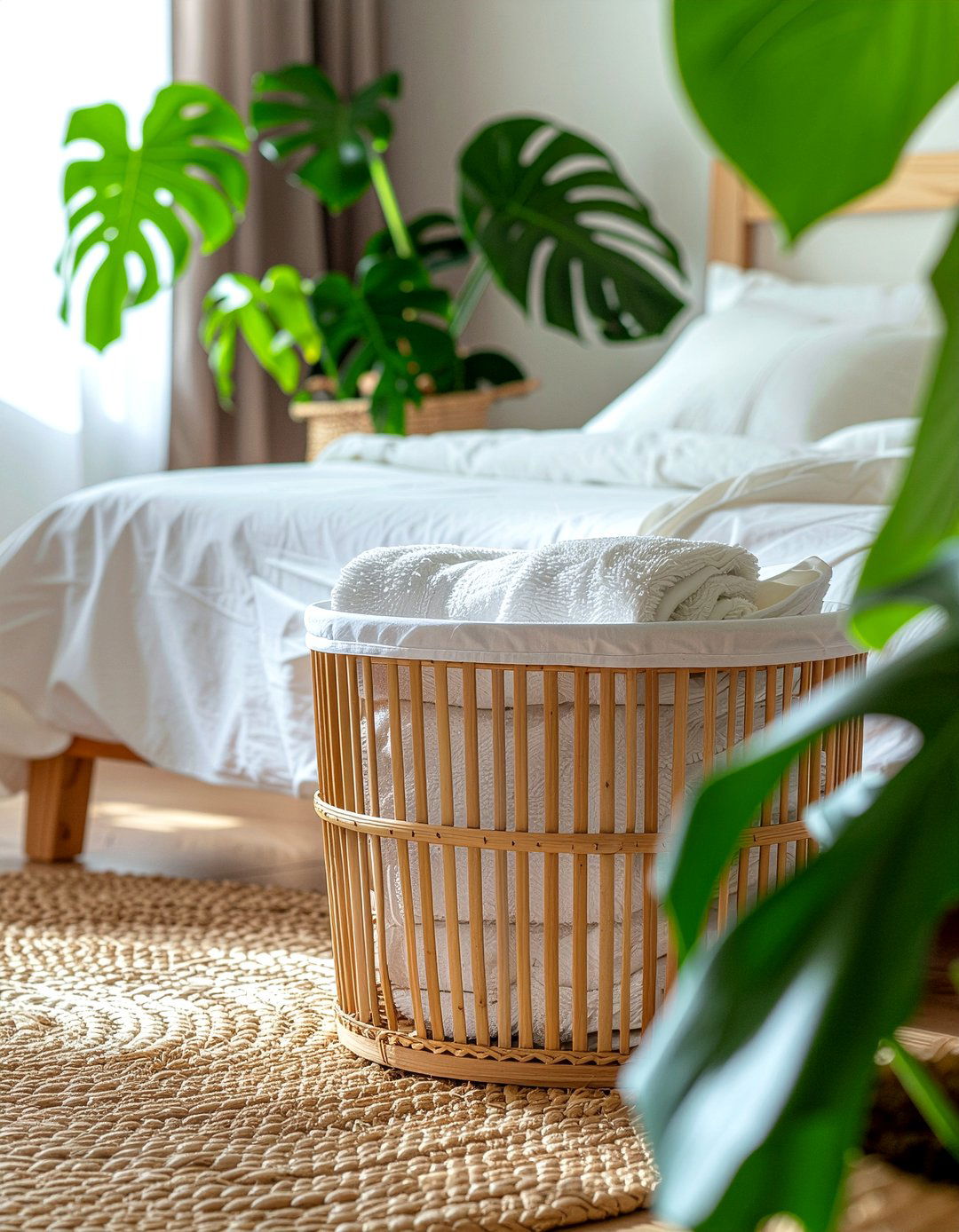 Bamboo laundry hamper with liner - 30 bedroom laundry hampers