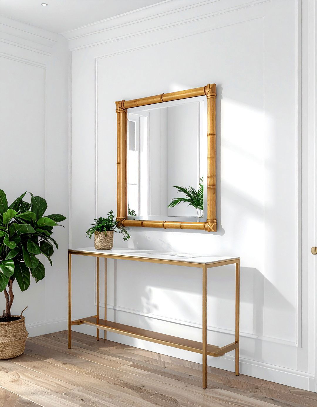 Bamboo mirror - 30 grandmillennial decor ideas
