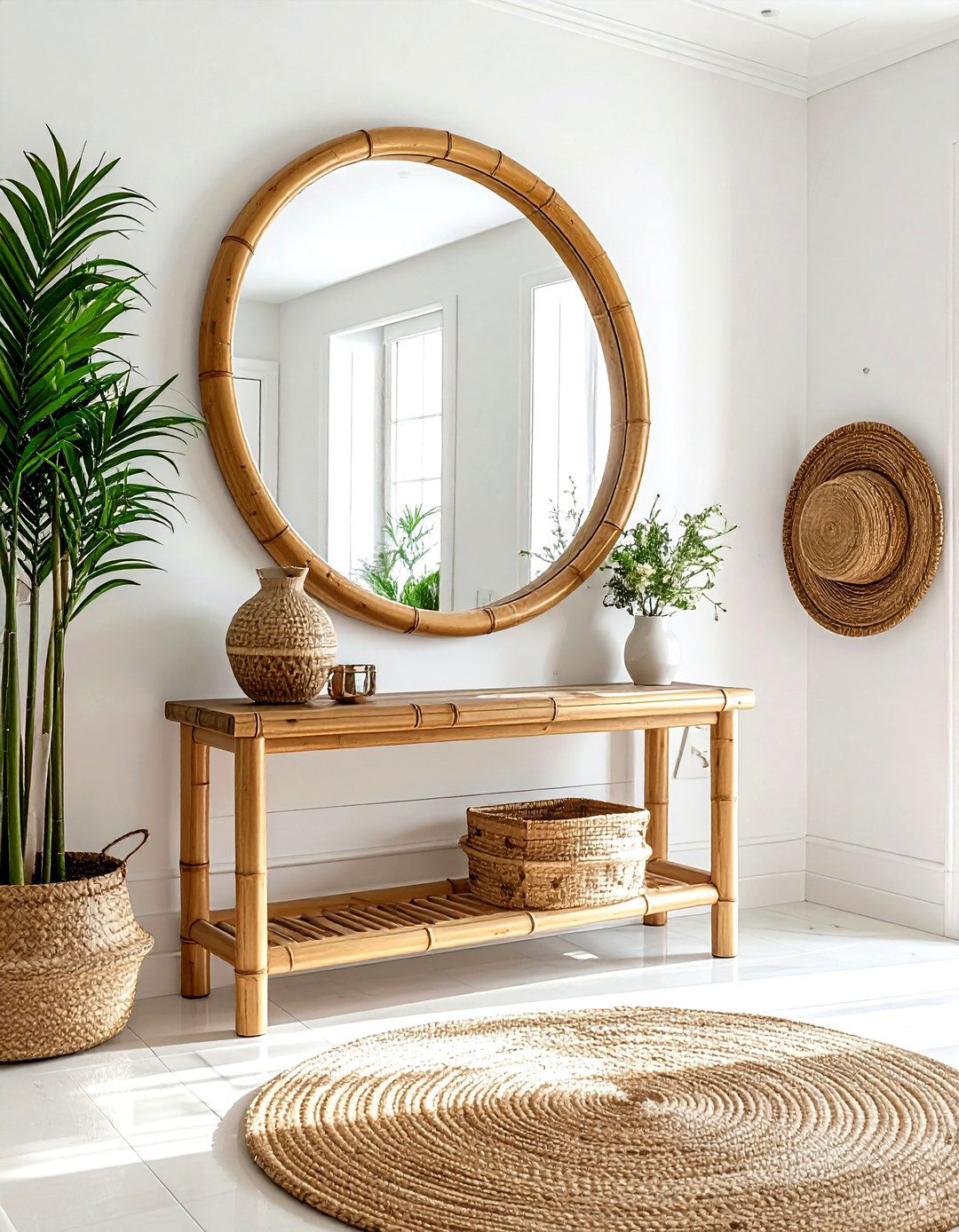 Bamboo mirror frame - 30 bamboo decor ideas