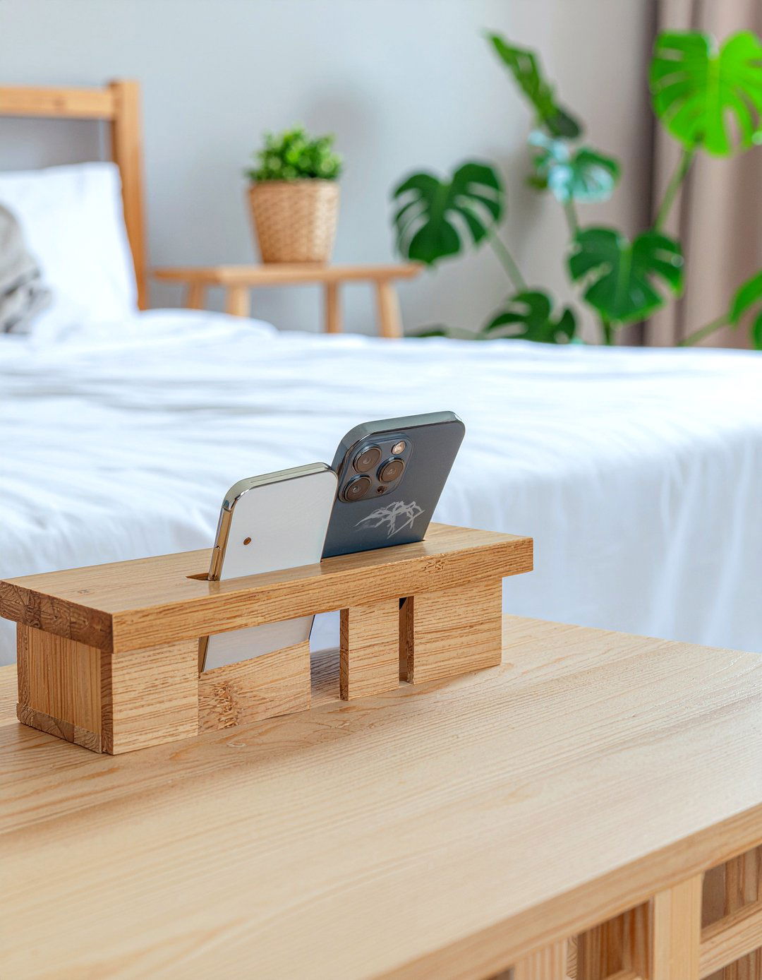 Bamboo multi device dock - 30 bedroom charging stations