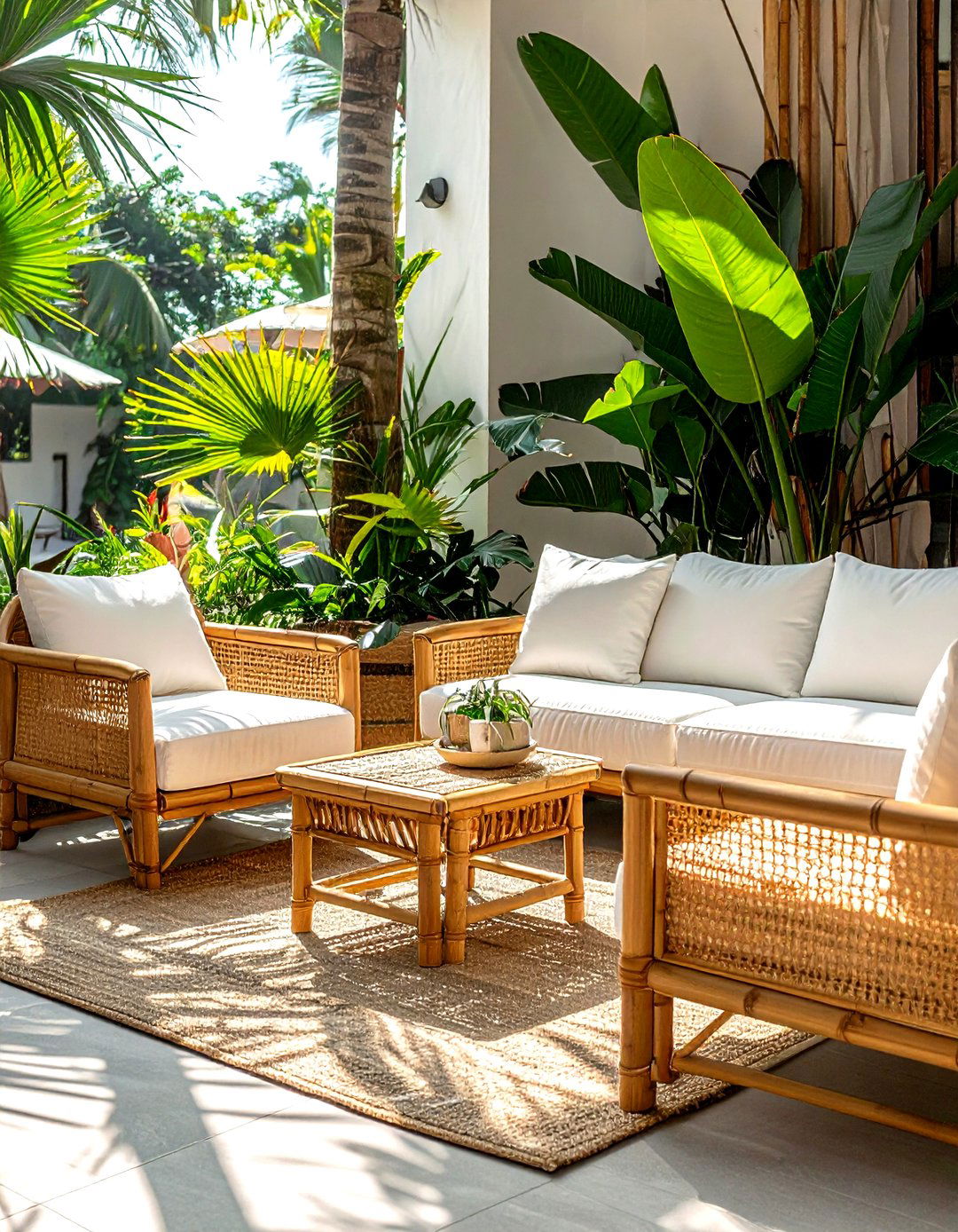 Bamboo outdoor furniture - 30 bamboo decor ideas