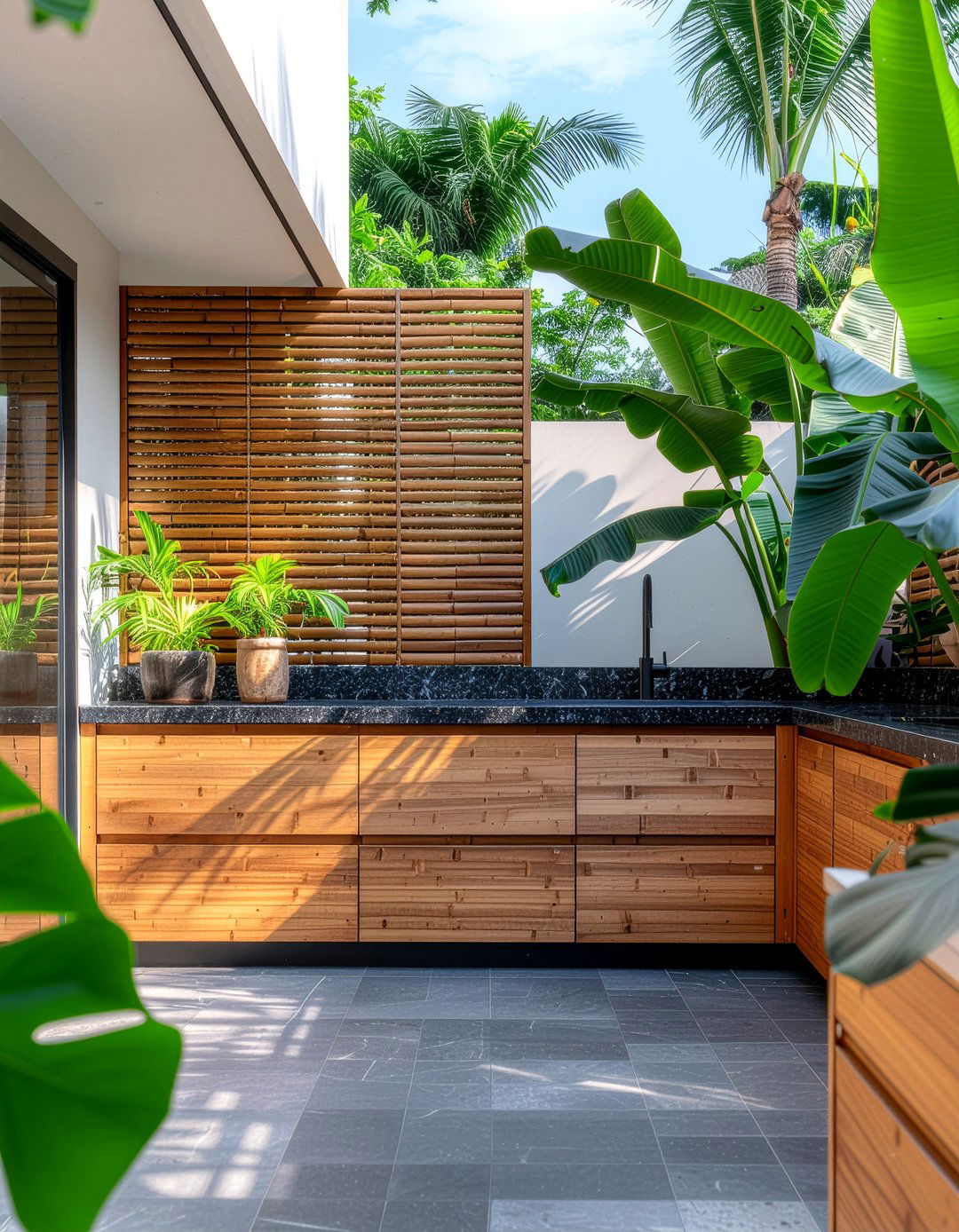 Bamboo outdoor kitchen cabinets - 30 outdoor kitchen cabinet ideas