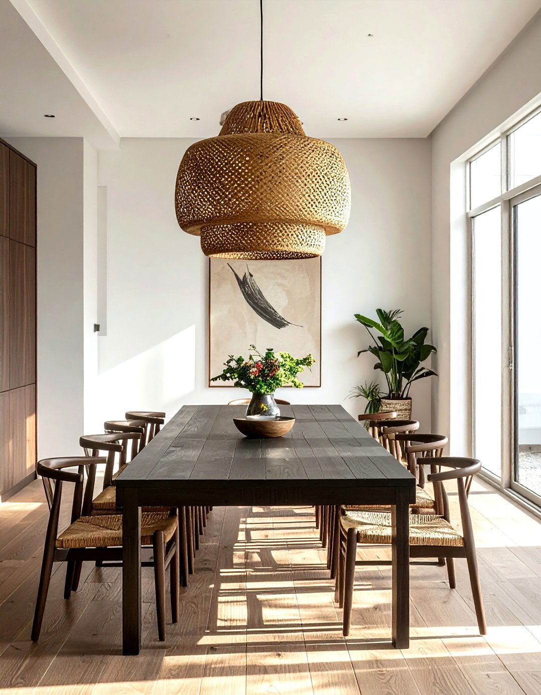 Bamboo pendant light - 30 bamboo decor ideas