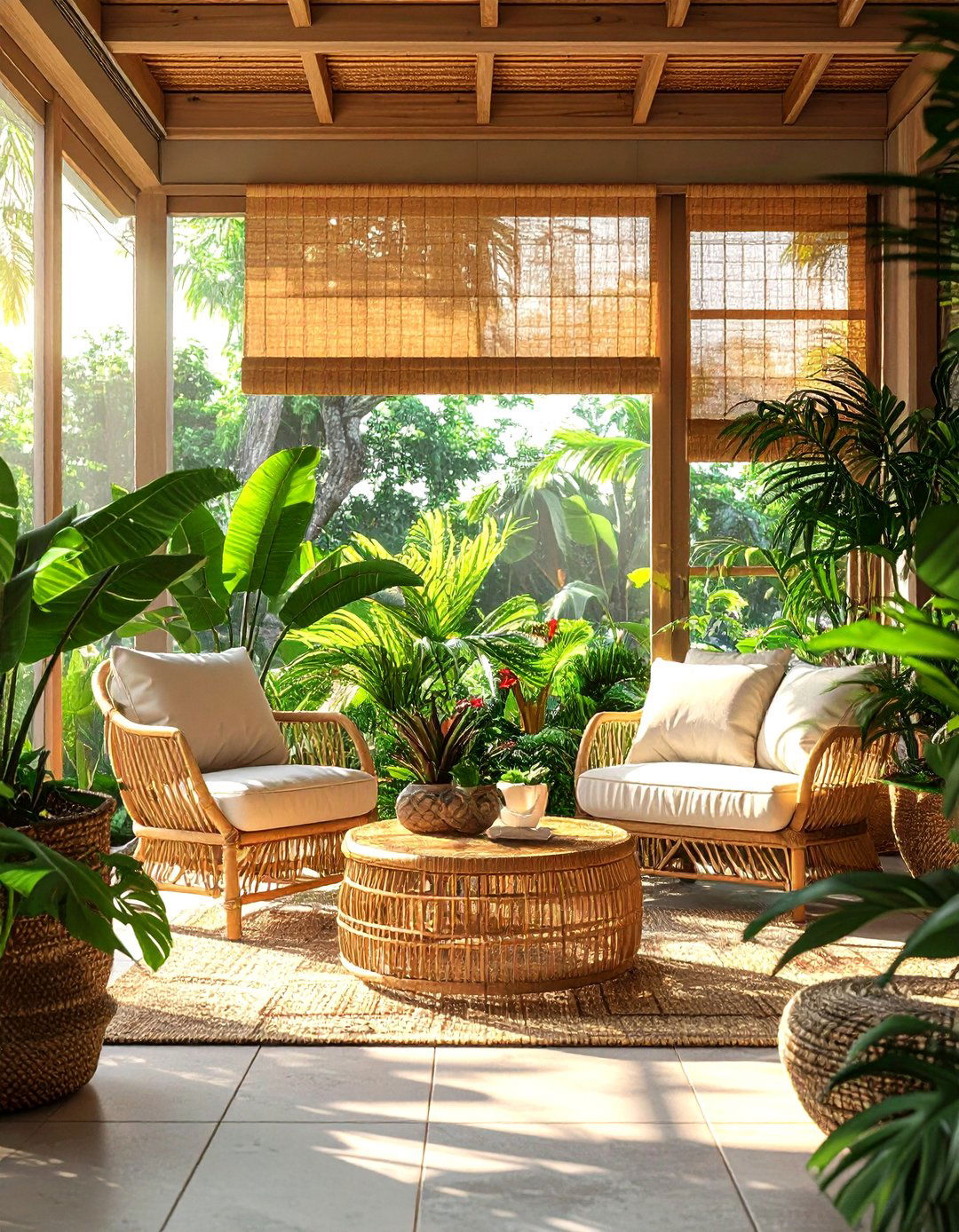 Bamboo roman shade - 30 roman shade ideas