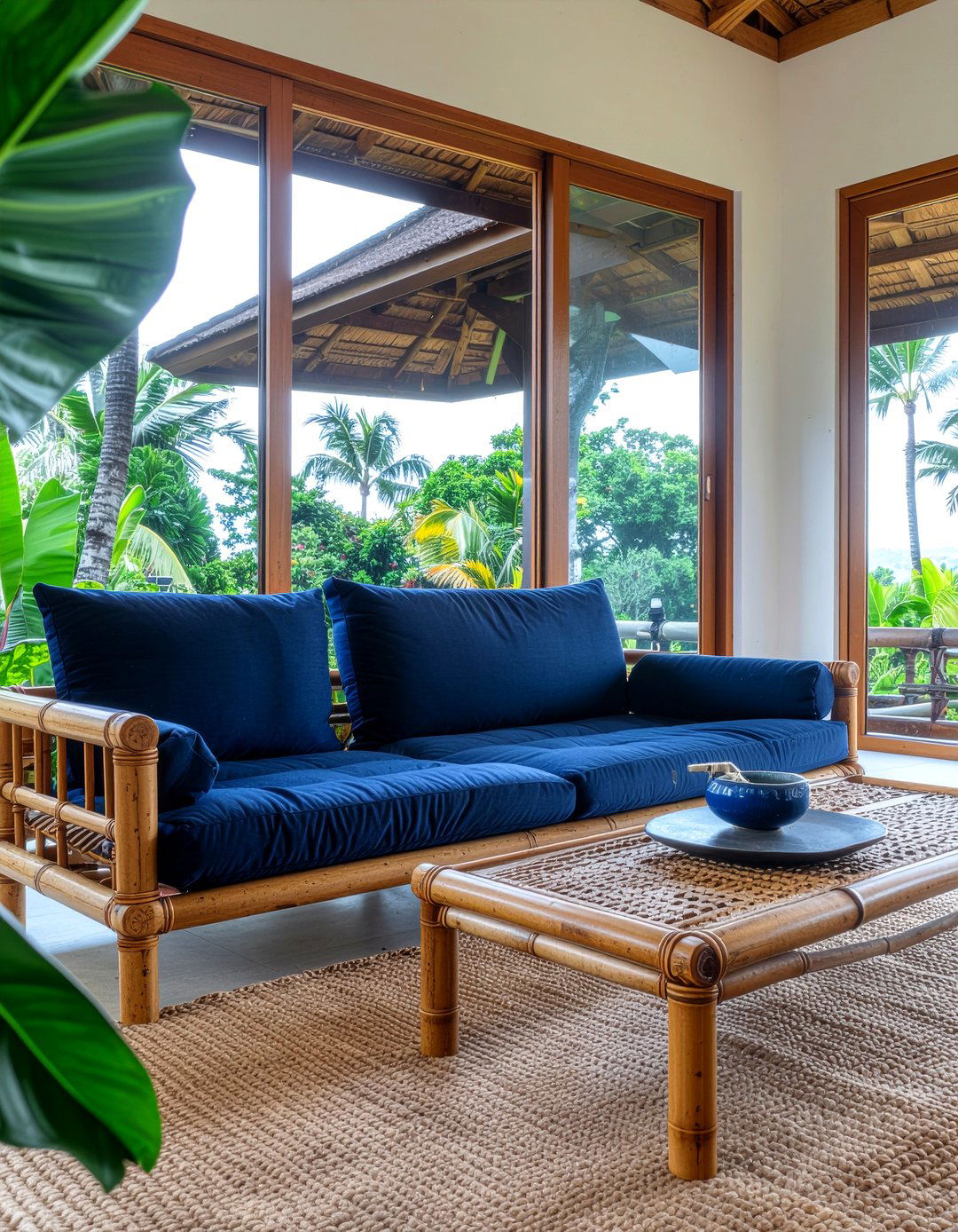 Bamboo sofa frame - 30 bamboo living room ideas