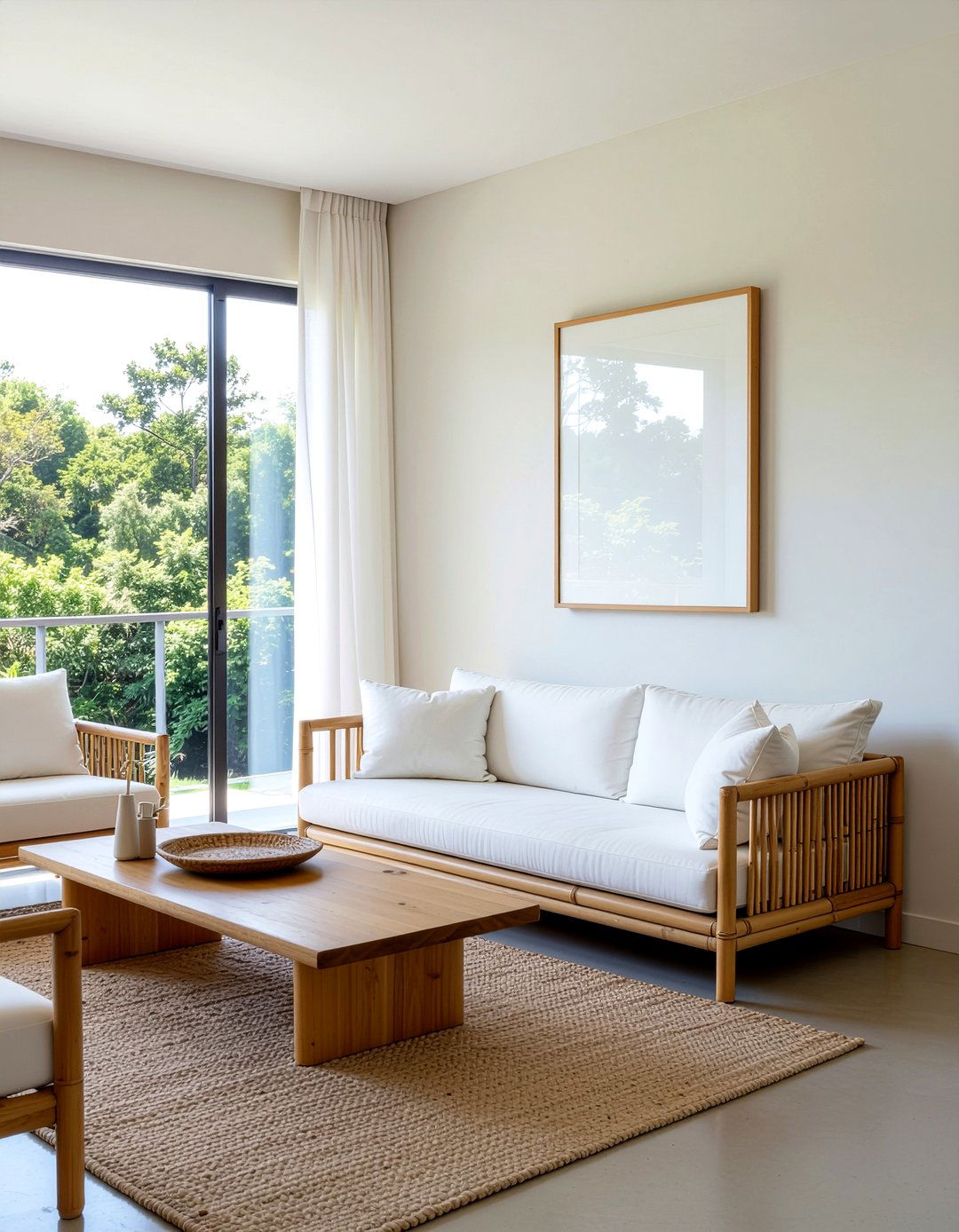 Bamboo sofa set - 30 bamboo living room ideas