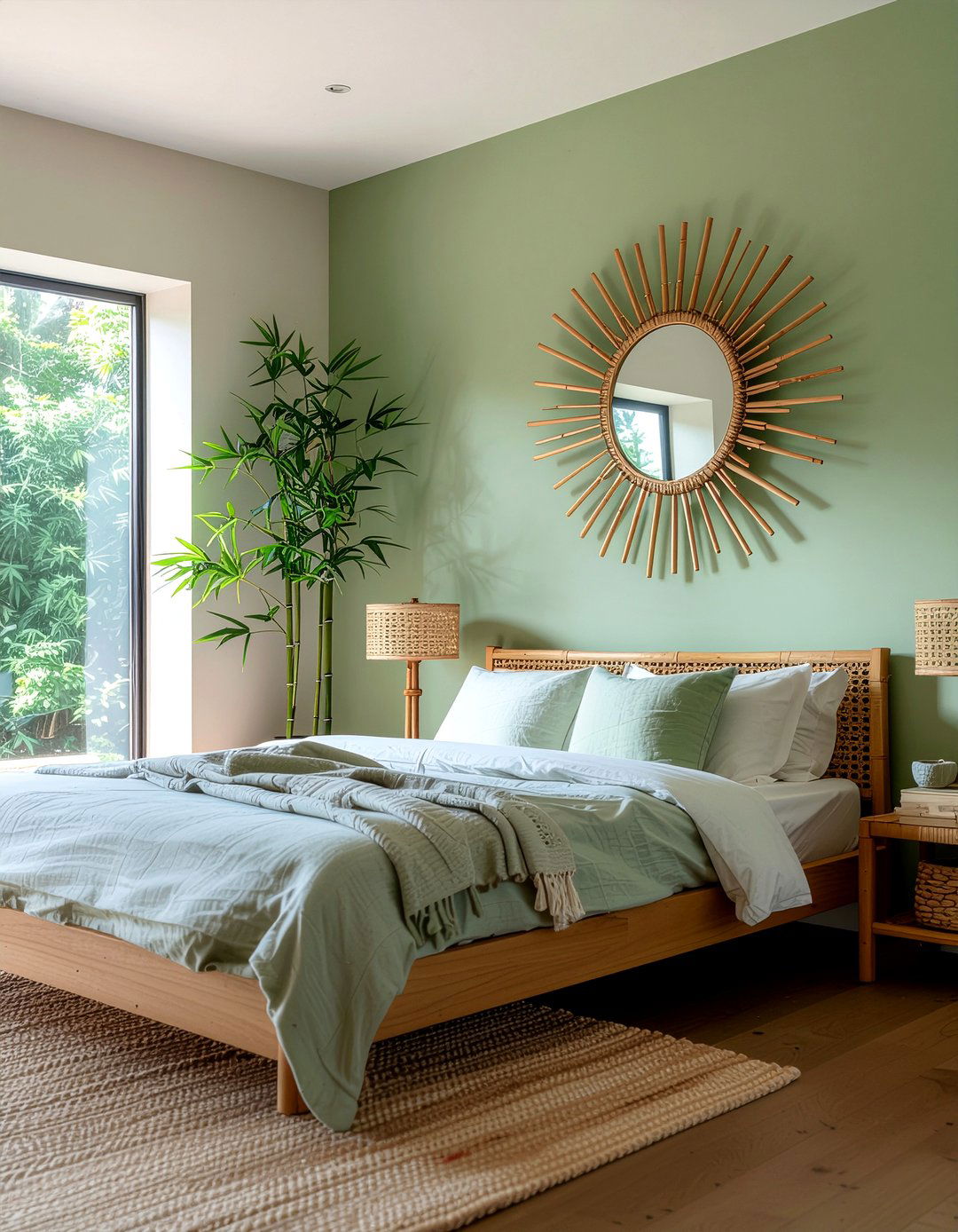 Bamboo sunburst mirror accent - 30 bedroom sunburst mirrors
