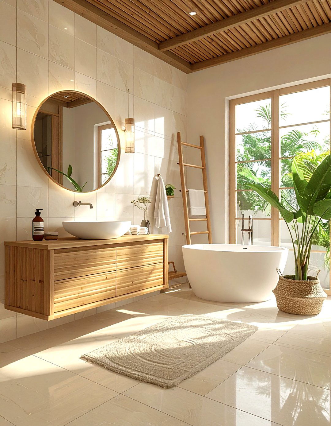 Bamboo themed bathroom - 30 tropical bathroom ideas