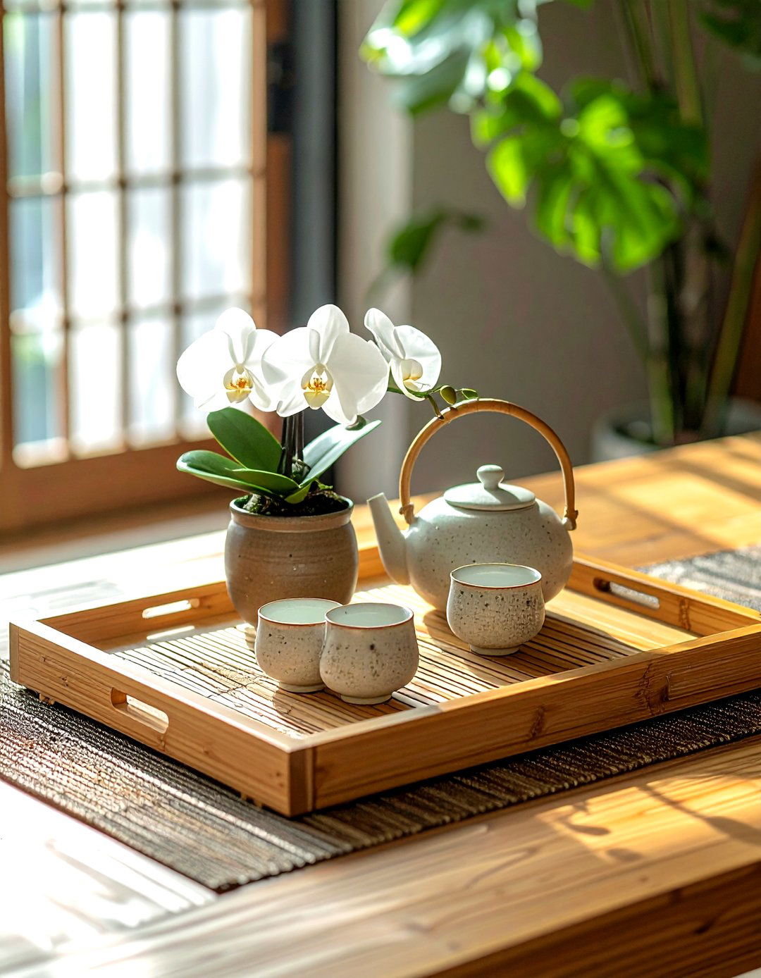 Bamboo tray - 30 tray centerpiece dining ideas