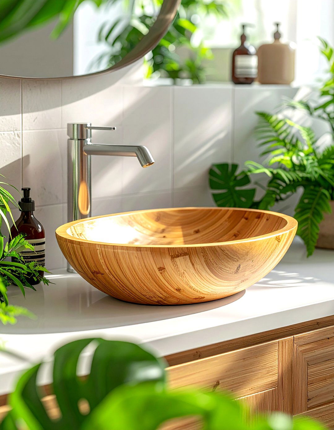 Bamboo vessel sink - 30 vessel sink ideas