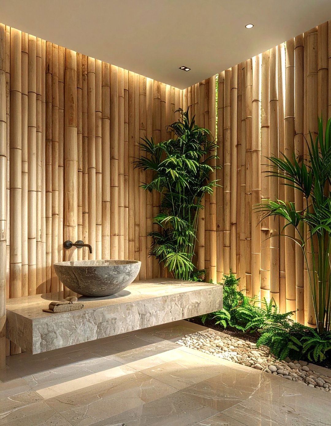 Bamboo wall covering - 30 statement wall ideas